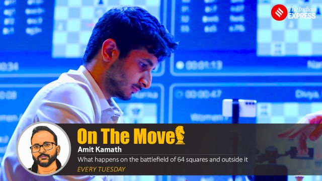 Vidit Gujrathi at the Tata Steel Rapid and Blitz chess tournament in Kolkata. (Express photo by Partha Paul)