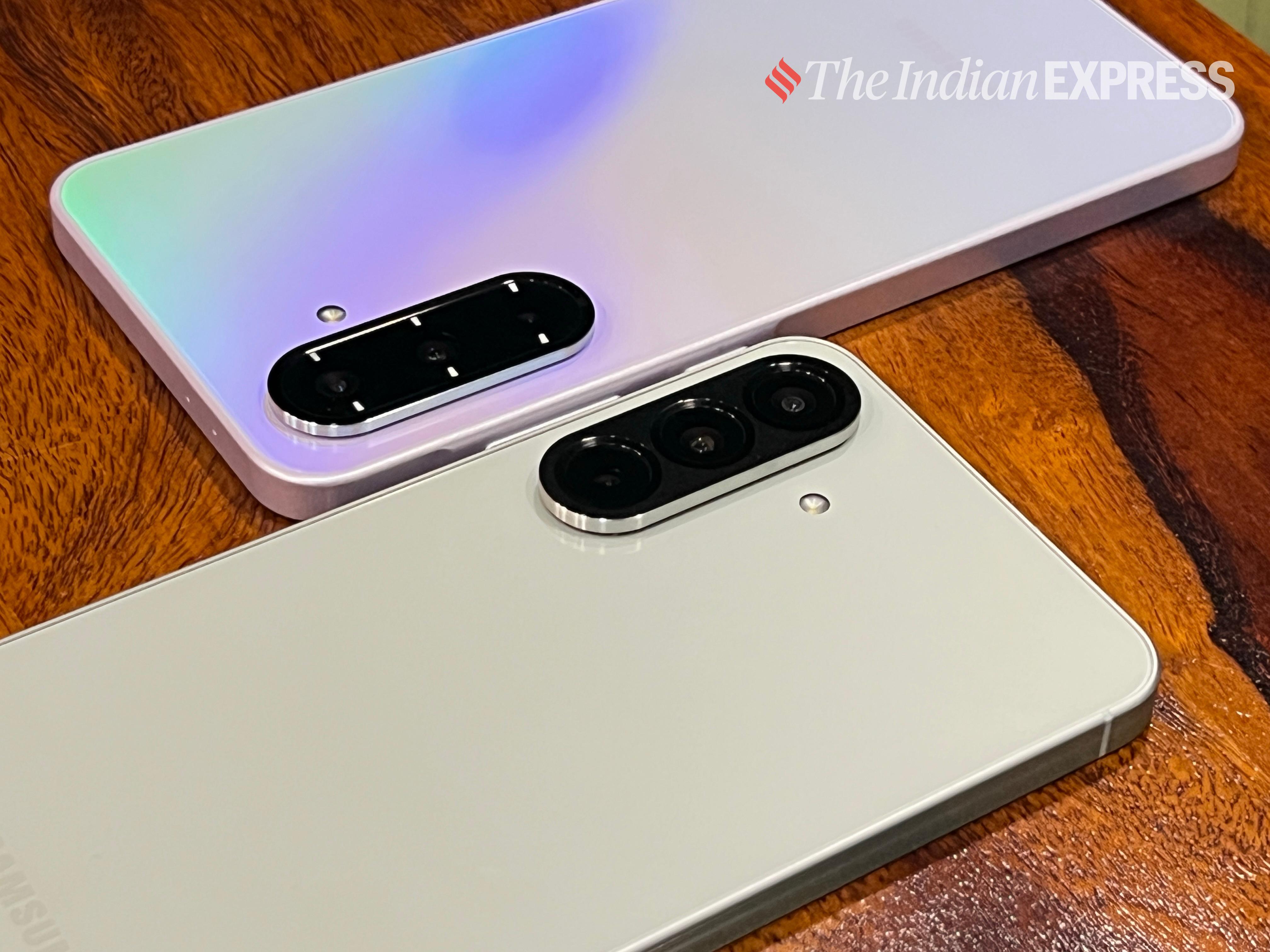 The Samsung Galaxy A36 shares the same design language as the Galaxy A56. (Photo: Bijin Jose/The Indian Express)