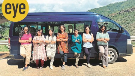 Women on a camping trip in Uttarakhand
