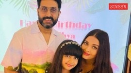 Abhishek Bachchan with wife Aishwarya and daughter Aaradhya