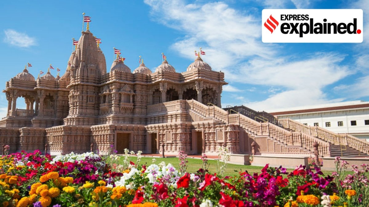 The BAPS Shri Swaminarayan Temple in Chino Hills, California, which was reportedly vandalised.