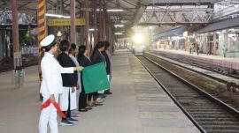 The 'All-Women Operated #VandeBharat Express' passes through Matunga, India’s first 'All-Women Operated station.', vande bharat express