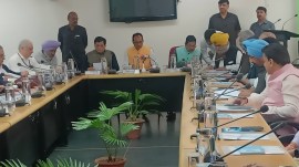 Union minister Shivraj Chouhan, addressing the media, said the meeting took place in a cordial environment.