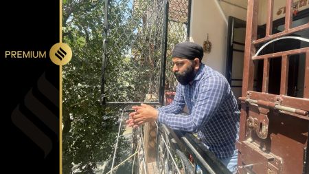 Parminder Malhotra at his home in Tilak Nagar, Delhi