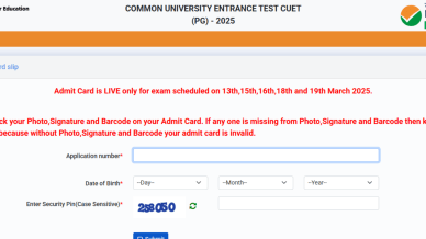 CUET PG 2025 Admit Card: Hall tickets released for exams between March 13 to 20 at exams.nta.ac.in/CUET-PG