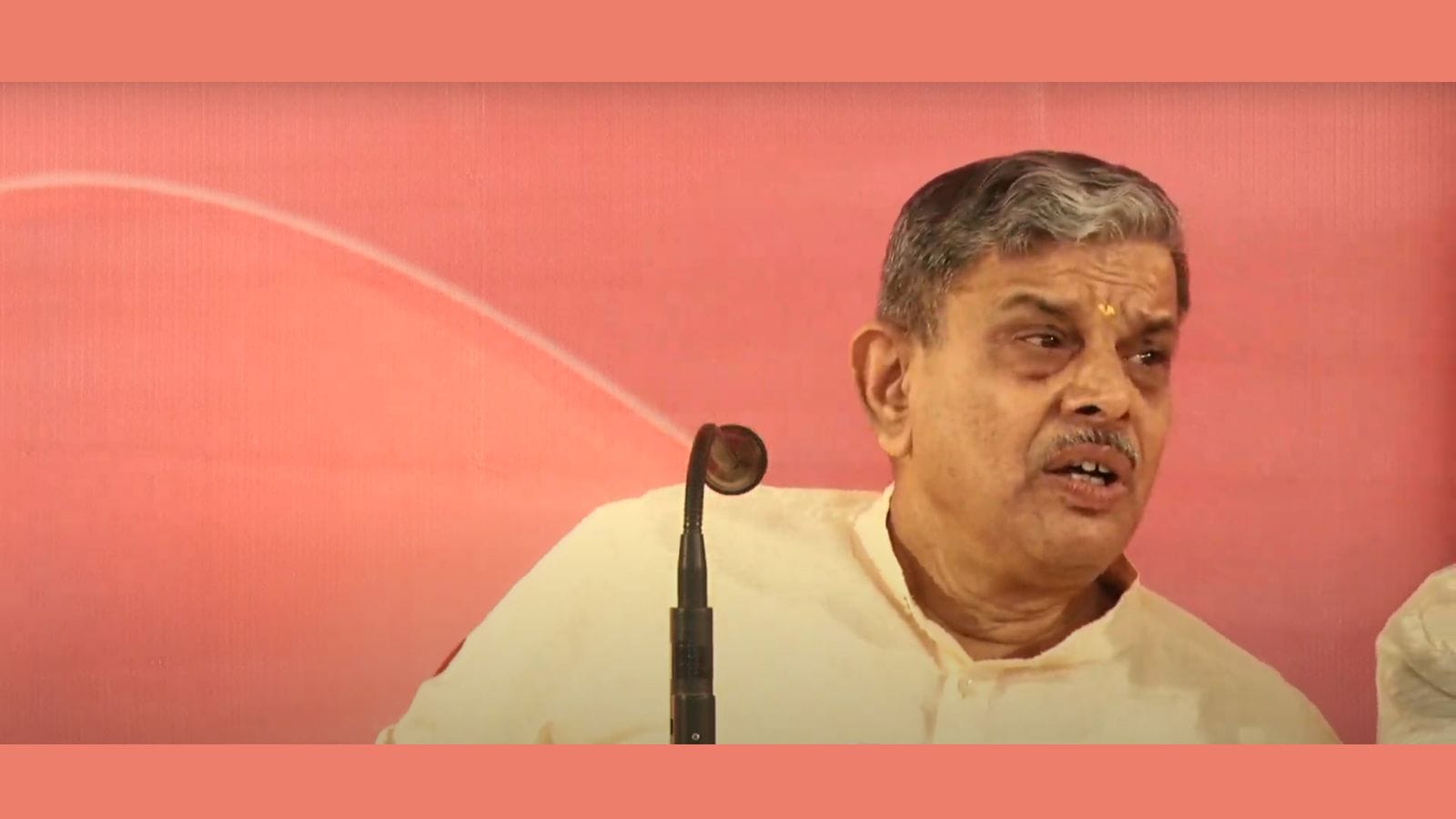 On the Waqf Bill, RSS general secretary Dattatreya Hosabale said that the government was proceeding with a Bill, which was a step in the right direction.(Credit: YouTube/Vishwa Samvada Kendra Karnataka)