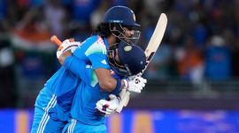 KL Rahul steered India to the finish in their third Champions Trophy title win in Dubai on Sunday. (AP)