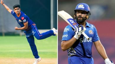 Vignesh Puthur made his IPL debut, replacing Rohit Sharma as an Impact Sub.