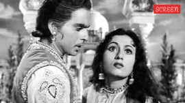 Dilip Kumar and Madhubala in Mughal-e-Azam