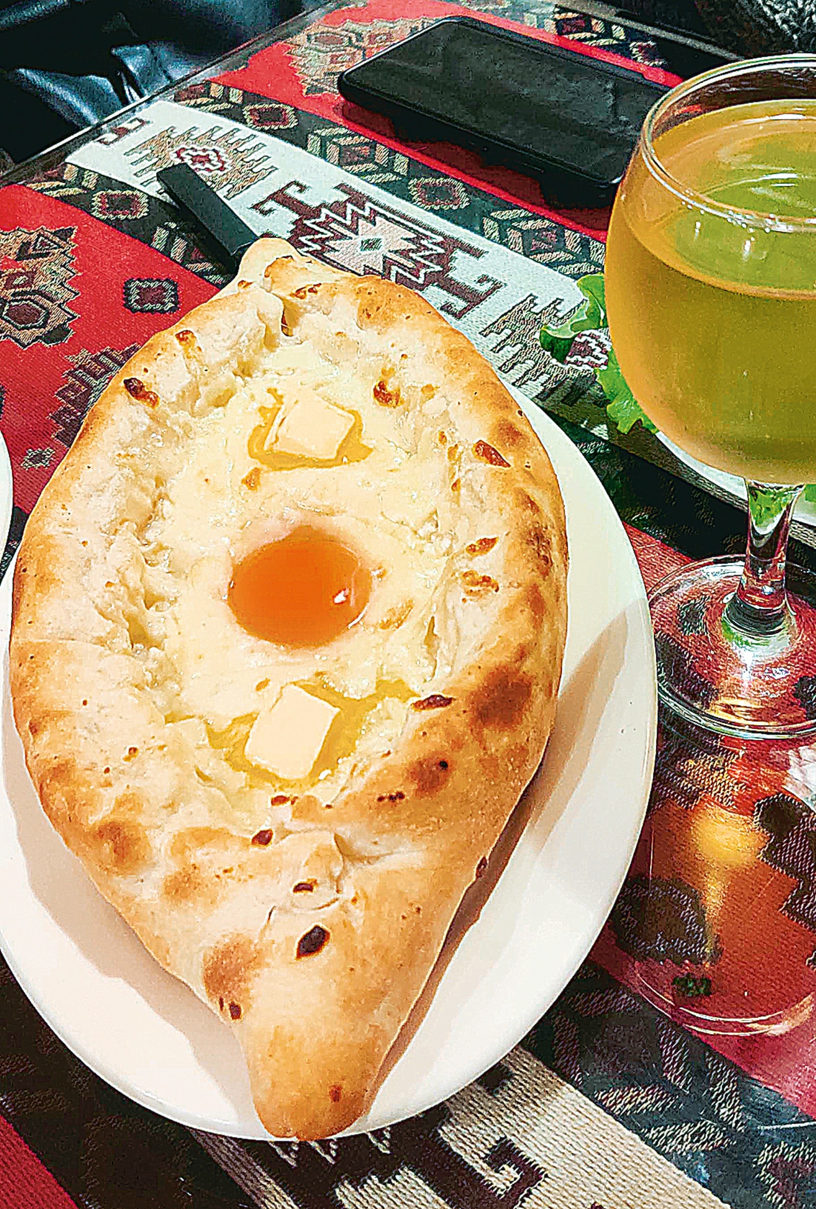 Khachapuri,a cheese-filled bread