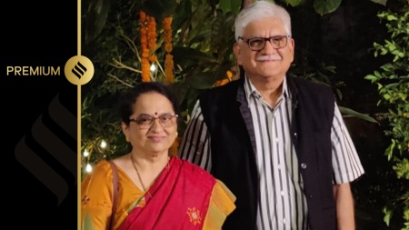 Dr Saroj Ghaskadbi with her donor husband Dr Surendra Ghaskadbi
