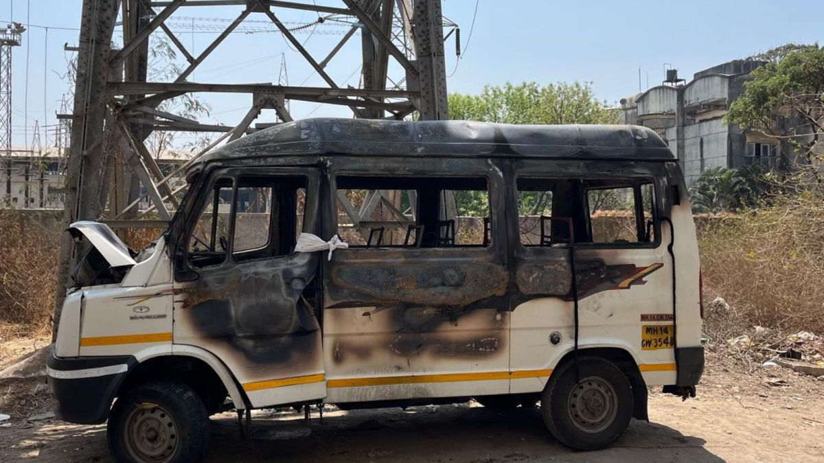 Pimpri Chinchwad police investigate minibus fire in Hinjewadi IT hub.