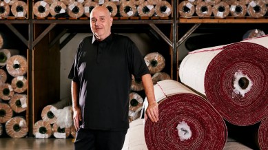 With approximately 70 employees, Event Carpet Pros handles as many as 30 orders and 10 installs per day during awards season, completing a total of more than 30,000 projects each year (Jennelle Fong for The New York Times)