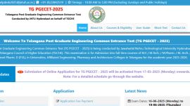 TS PGECET 2025: Application process to begin from today at pgecet.tgche.ac.in; steps to apply
