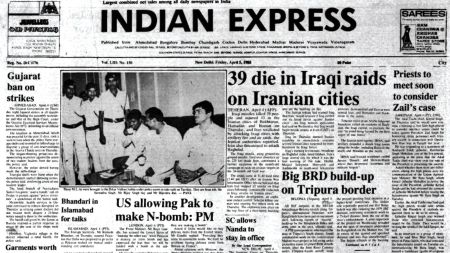 Iraq Attacks Iran, Gujarat Bans Strikes, Border Tensions, RAJIV Gandhi, Forty Years Ago, editorial, Indian express, opinion news, current affairs