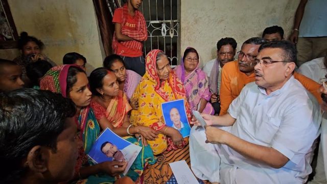 Adhikari’s visit to the violence-hit areas of Murshidabad comes after getting a nod from the Calcutta High Court.