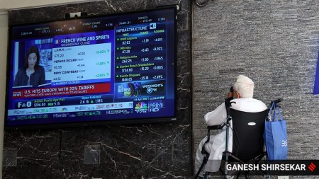 Share Market Crash: Visuals from the Bombay Stock Exchange after US President Donald Trump imposed reciprocal tariffs