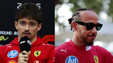 Charles Leclerc and Lewis Hamilton for Ferrari