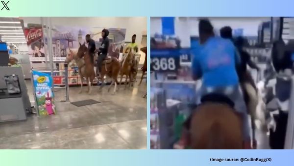 The incident caught the attention of local law enforcement and the accused were arrested (Image source: @CollinRugg/X)