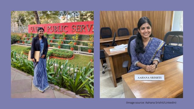 Srishti from her UPSC interview day and her first day of training