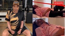 Dharmendra shares a video of his physiotherapy session