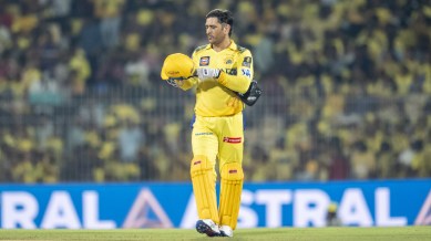 CSK Skipper MS Dhoni during the IPL 2025 match against KKR at Chepauk. (Sportzpics for IPL)