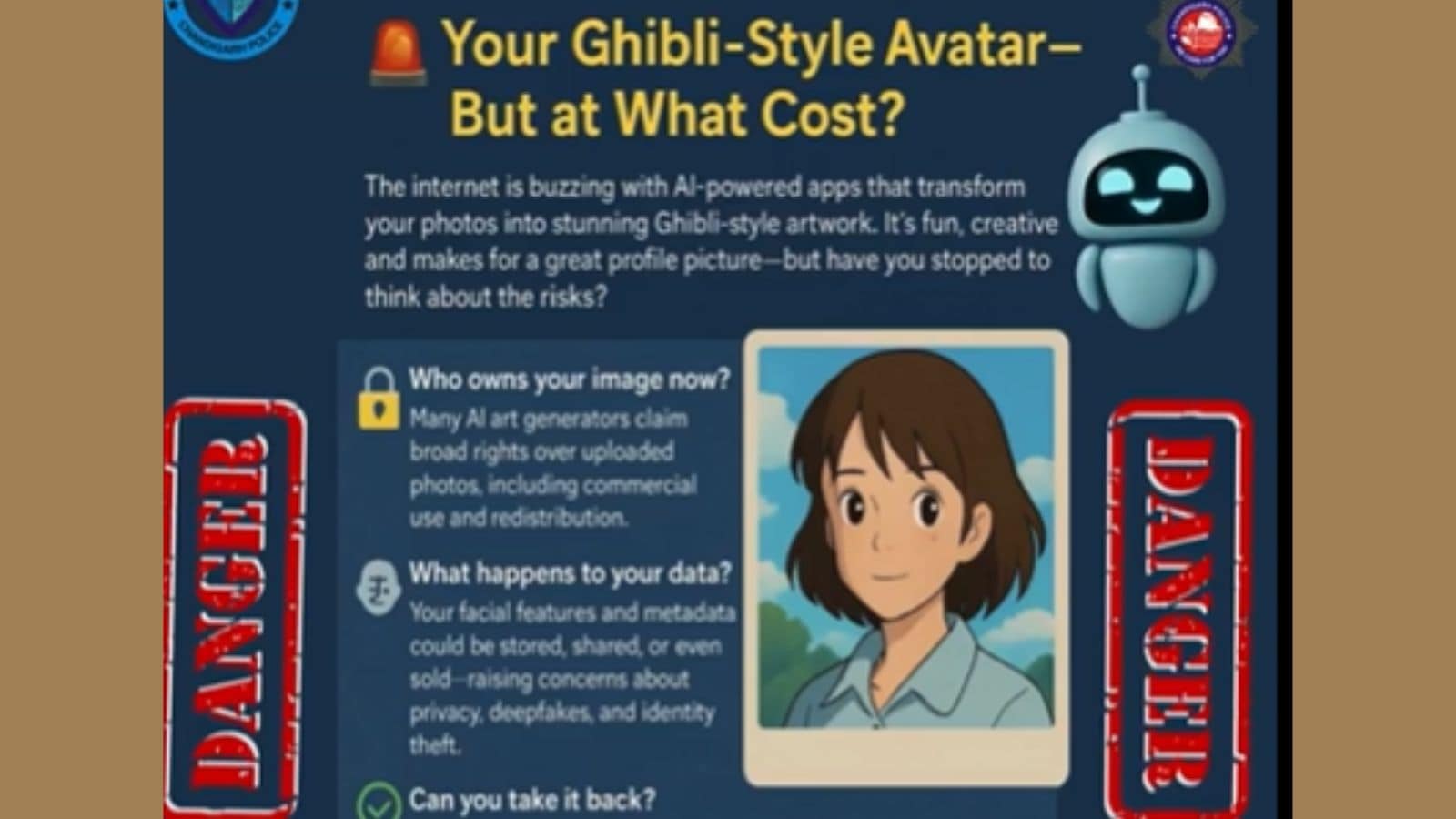 Ghibli glam or privacy scam: Chandigarh Cyber Cell issues advisory | Chandigarh News