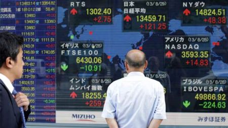 South Korea’s Kospi index fell 1.6% to 2,400.34 as traders weighed the long-term implications of escalating tariffs and potential retaliatory measures by China.