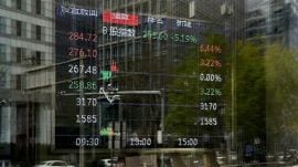 On Monday, Tokyo’s Nikkei 225 index lost nearly 9 per cent shortly after the market opened while earlier in the day, trading in Japanese futures was suspended due to the market hitting circuit breakers.