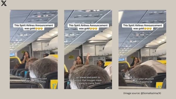 The Spirit Airlines' flight attendant has become an unexpected internet star after her witty and offbeat take on the usual in-flight safety demonstration