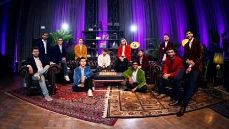 All 12 players at the Paris Freestyle Chess Grand Slam Tour. (Stev Bonhage/Freestyle Chess)