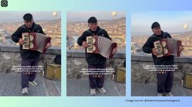 The video highlights the legacy of Raj Kapoor in the former USSR where his films like Awaara and Shree 420 were hugely popular