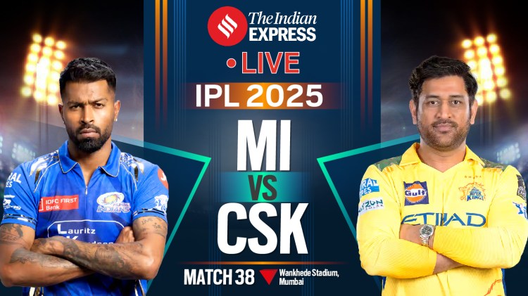 MI vs CSK Live Score, IPL 2025: Mumbai Indians face Chennai Super Kings at the Wankhede on Sunday.