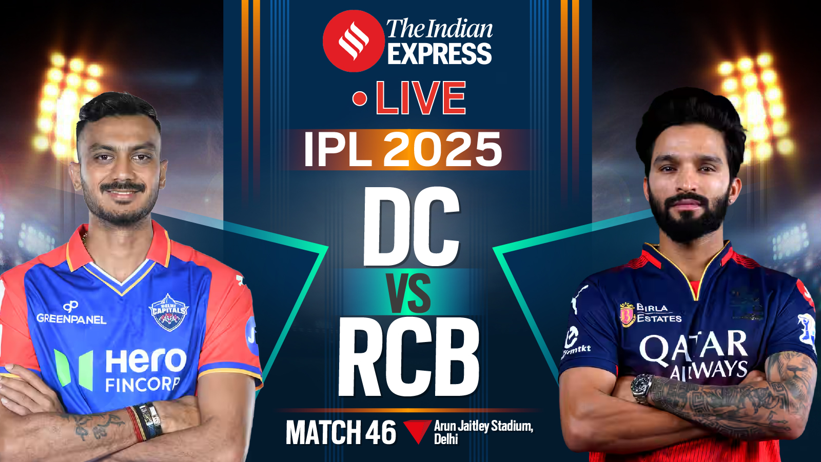 TATA IPL Live Score, Delhi Capitals vs Royal Challengers Bengaluru Live Full Scorecard