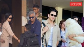 Janhvi Kapoor, dad Boney, Khushi lKapoor and rumored BF Vedang Raina