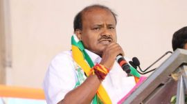Kumaraswamy criticised the BJP and JD(S).