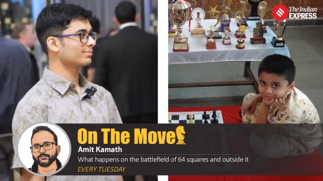 (LEFT) Leon Luke Mendonca at the Grenke Freestyle Chess Open 2025. (RIGHT) Leon in his younger days. (PHOTOS" Screengrab via Freestyle Chess, Lyndon Mendonca)