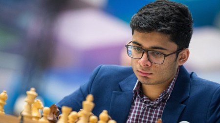 FILE PHOTO: India's 67th GM in action during Tata Steel Masters 2025 in Wijk aan Zee. (Lennart Ootes/Tata Steel Masters) Leon