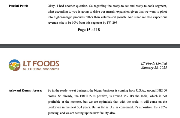 Figure 5: Management Commentary on RTE and RTC Segment. Source:Concall Dec 24