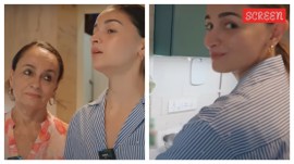 Alia Bhatt burns her hand while cooking apple crumble with mother Soni Razdan.