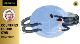 Very large numbers of Indians who live abroad and qualify to become citizens of other countries choose not to do so because of their strong emotional ties. (Illustration by C R Sasikumar)