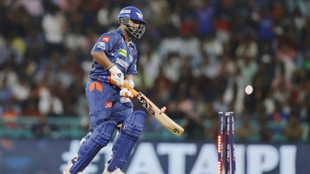 LSG skipper Rishabh Pant in action against DC. (Sportzpics for IPL)