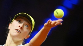 Poland’s Iga Swiatek who served a one-month ban last year after testing positive for trimetazidine and proving that she took it accidentally. (PHOTO: AP)