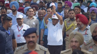 Punjab Governor Gulab Chand Kataria during the march against drugs on Thursday