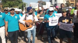 Protest against River Front Development in Pimpri Chinchwad