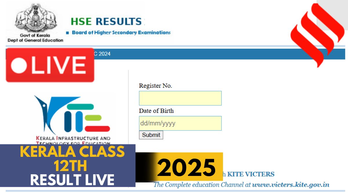 DHSE Kerala Plus Two 12th Result 2025, keralaresults.nic.in LIVE Updates: Kerala Board 12th results today at 3 PM