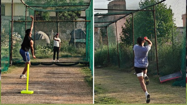 Jones' 'run and gun' training method is employed in the two nets at the facility - One holds a goalpost-like crossed mesh at the centre, and the other bears a grassy strip. (Special Arrangement)
