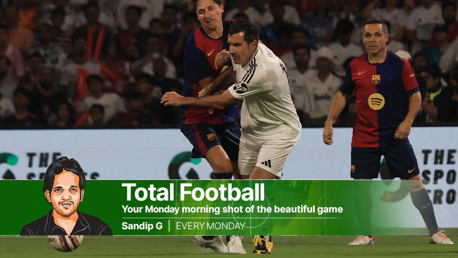 When Figo passed to Morientes