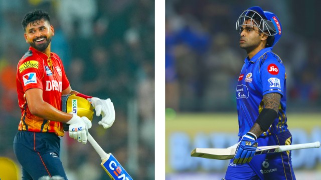 Shreyas Iyer of the Punjab Kings and Suryakumar Yadav of Mumbai Indians during the ongoing IPL 2025. (PHOTOS: Sportzpics)