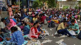 ssc, teachers protest, kolkata,